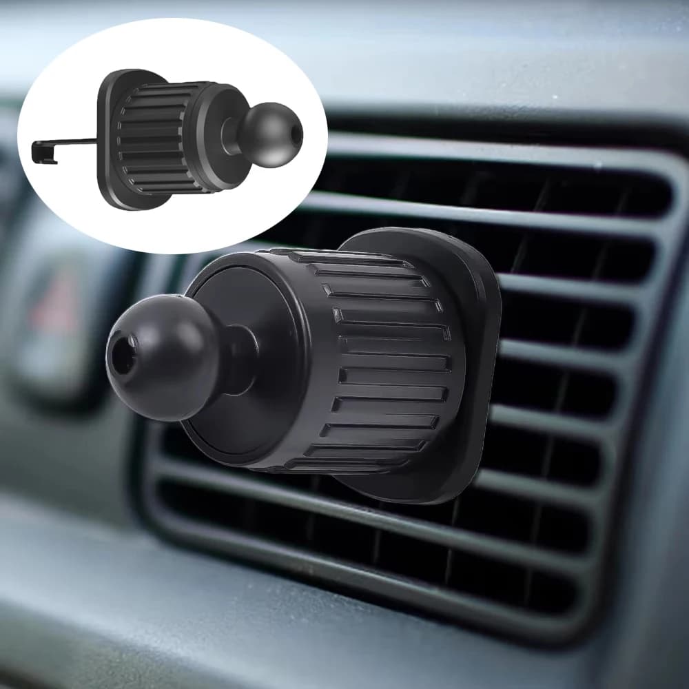 Staffa di supporto per telefono cellulare per presa d'aria per auto Supporto per clip per presa d'aria per auto Base con testa a sfera da 17 mm Gancio a spirale per supporti e supporto per supporto GPS