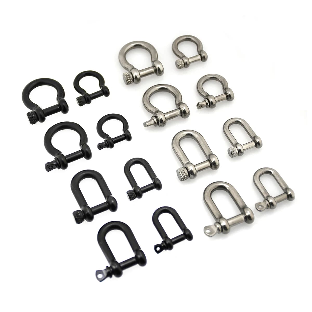 1 pz Graffette In Acciaio Inox Moschettone D Arco Grillo Fob Portachiavi Portachiavi Gancio Vite Comune Connettore Fibbia In Metallo Solido