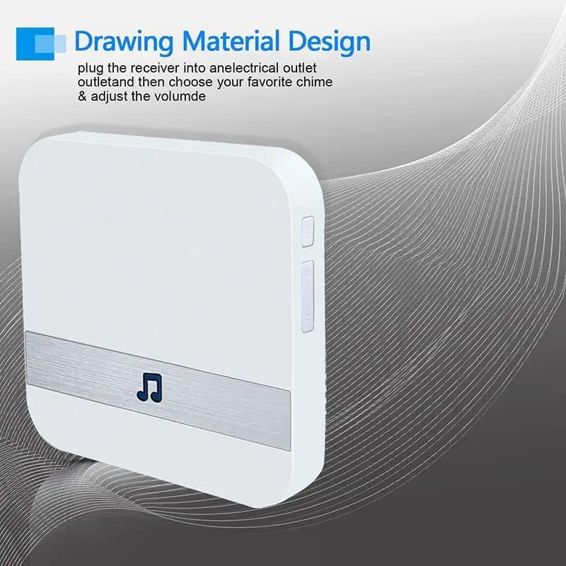 Wifi Smart Video Campanello Carillon Ricevitore musicale 433 MHz Wireless Home Security Citofono interno Ricevitore campanello per porta 10-110 dB