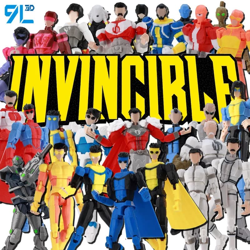 Action Figure 3D Invincible Omni Man Titan 13, Giocattolo Articolato Stampato in 3D, Regalo per Fan dei Fumetti Americani