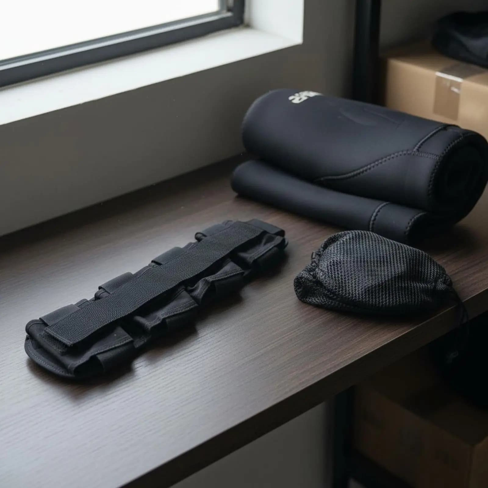 Set di 4 Tasche Laterali per Pesi in Nylon 1050D, Attrezzatura Subacquea con Inserti in Acciaio Inox e Piastra PE