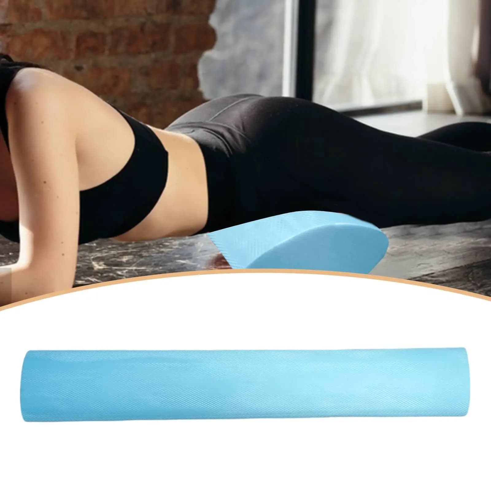 Pilates Roller 90cm EVA Foam Fitness Column Stretching Yoga Massage Roller for Full Body Home Workout Training