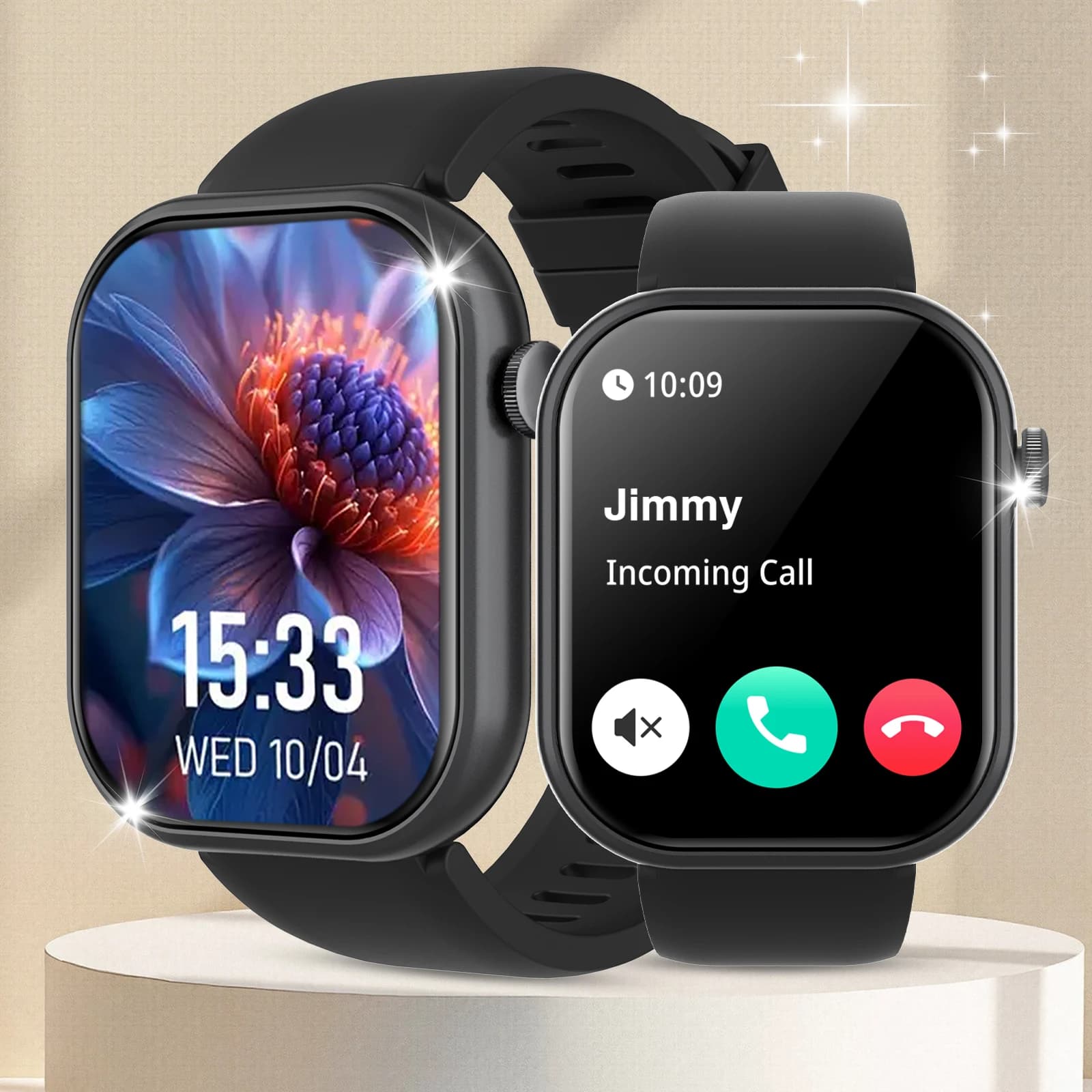 Smartwatch 2025 of Latest Generation, with Call and Notification Functions, Customizable Wallpapers, for Android and iPhone