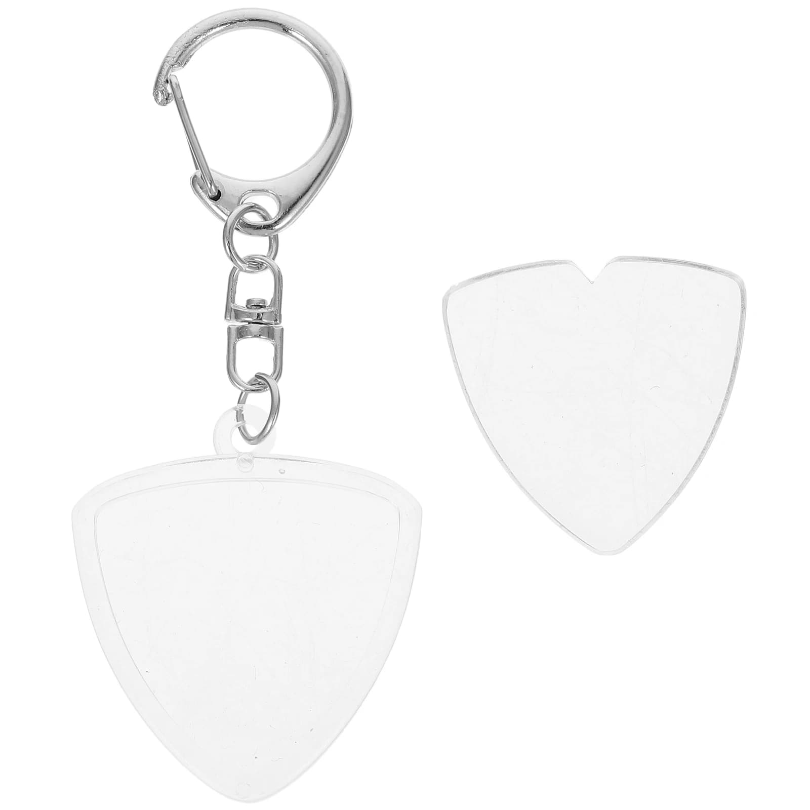Scatola portaoggetti trasparente per portachiavi per plettro per chitarra - Porta plettro in plastica di dimensioni standard per accessori per chitarra elettrica acustica