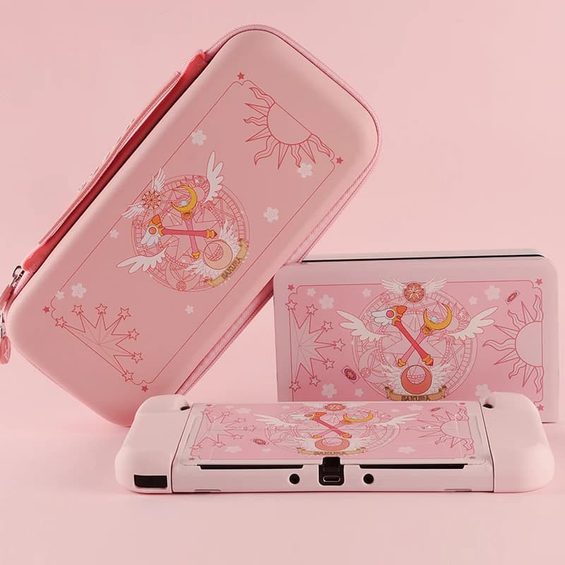 Accessori da gioco NS Switch/Oled Custodia protettiva rosa Sakura Funda per Nintendo Switch Custodia OLED Joycon Custodia Shells Cover