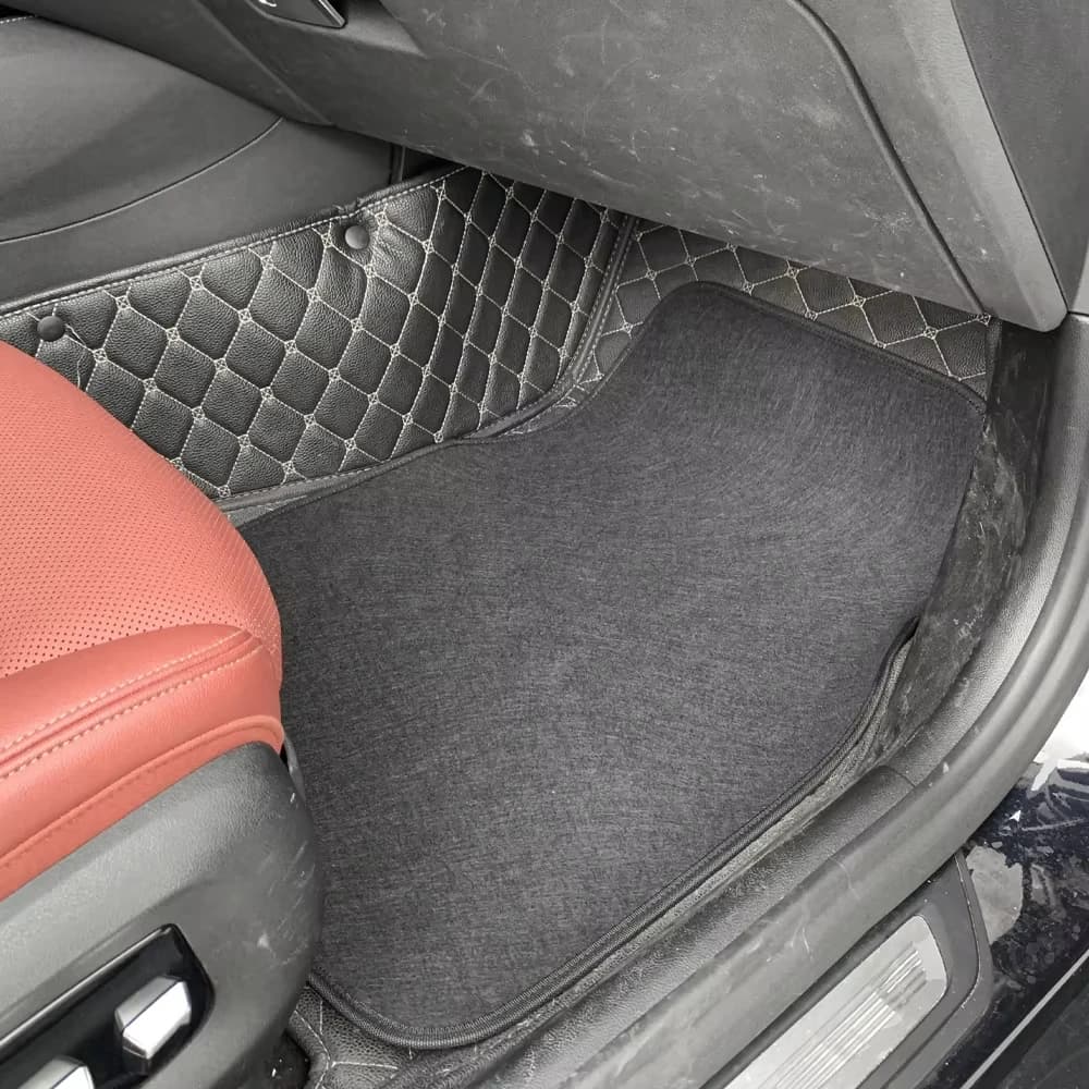Tappetini per auto durevoli da 4 pezzi, durevoli, antiscivolo, neri, resistenti, per sedili anteriori e posteriori, accessori interni per auto