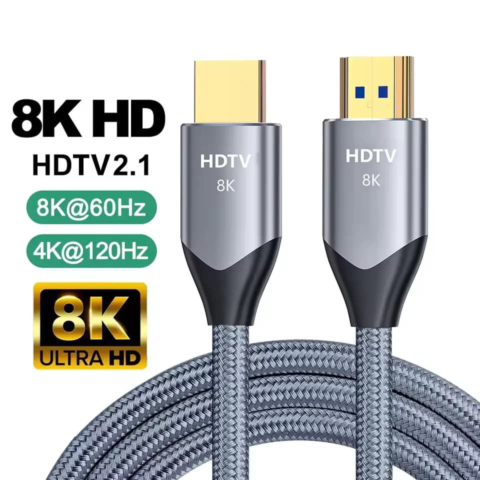 Cavo HDMI 2.1 8K 4K@120Hz 8K@60Hz 48Gbps Ultra High Speed eARC ARC HDCP per RTX, cavo video per PC, laptop, proiettore, HDTV, lunghezza 3m 5m