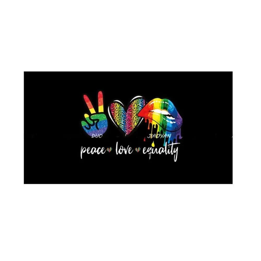 Fashion Parade Rainbow Elastic Headband Letter Heart Rainbow Headband Breathable Stretch Sports Hairband Makeup