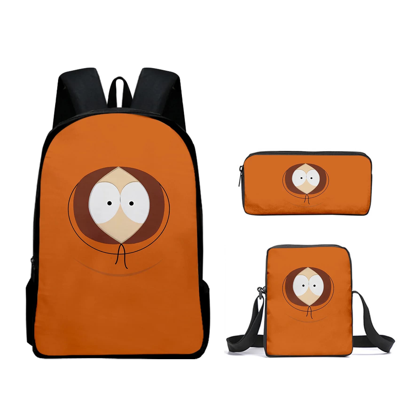 Harajuku Popolare Divertente PARCO DEL SUD Stampa 3D 3 pz/set borse da scuola per alunni zaino per laptop zaino borsa a tracolla inclinata astuccio