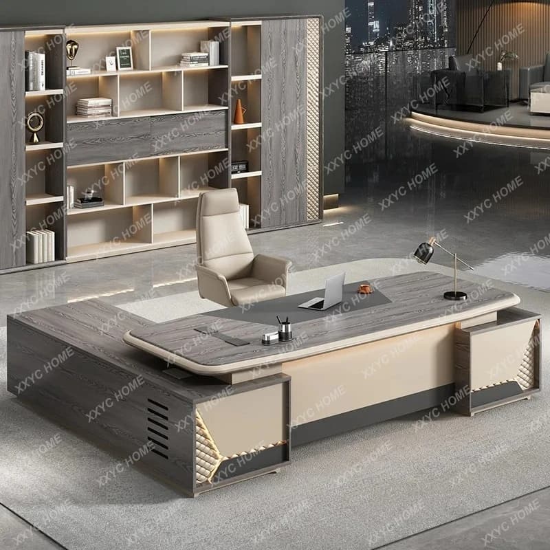 Scrivania Direzionale SS Boss Room, Arredamento Moderno Portatile, Scrivania per Computer e Gaming con Sedia, Combinazione per Manager, Finitura Verniciata