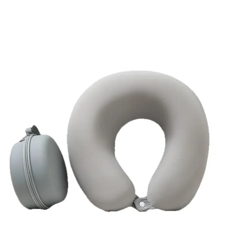 Cuscino per il collo a forma di U in memory foam per viaggi, aeroplani, ufficio - Cuscino ergonomico portatile di supporto cervicale con fodera lavabile