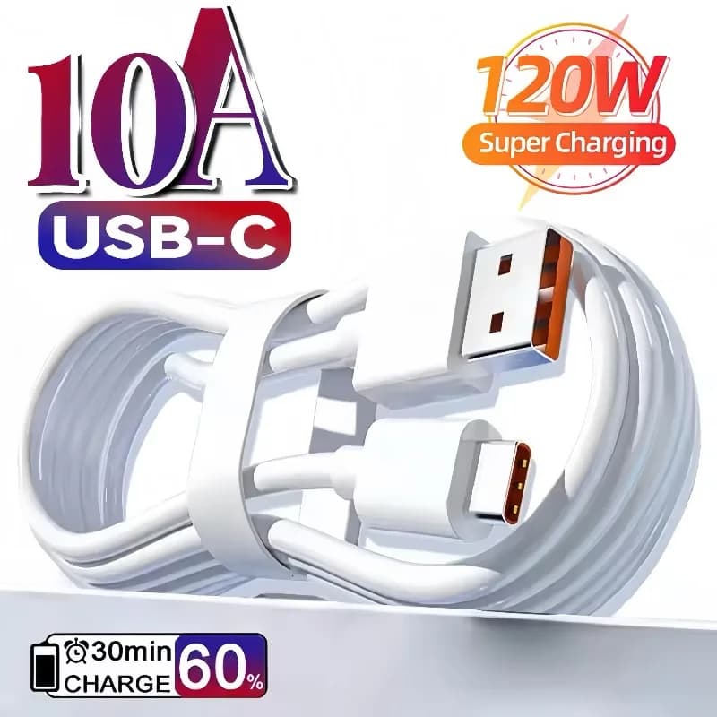 1/2/3Pcs 10A Cable 120W Super Fast Charging USB to Type C Cable For Android Highspeed Data Transfer 1M 2M Cable For Xiaomi Redmi