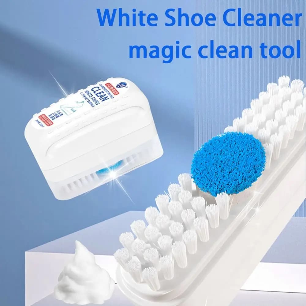 1pc 100ml detergente per scarpe bianche con spugna per salviette spazzola per scarpe riutilizzabile portatile per accessorio per scarpe per persone Lazier