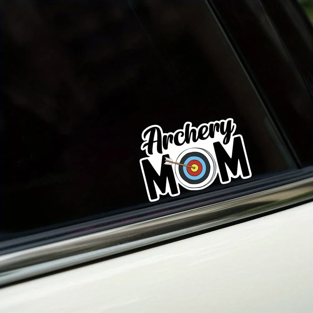 Adesivo in vinile opaco Archery Mom, adesivo con bersaglio a forma di freccia per auto, laptop e bottiglie d'acqua, ideale per gli amanti dell'archeria