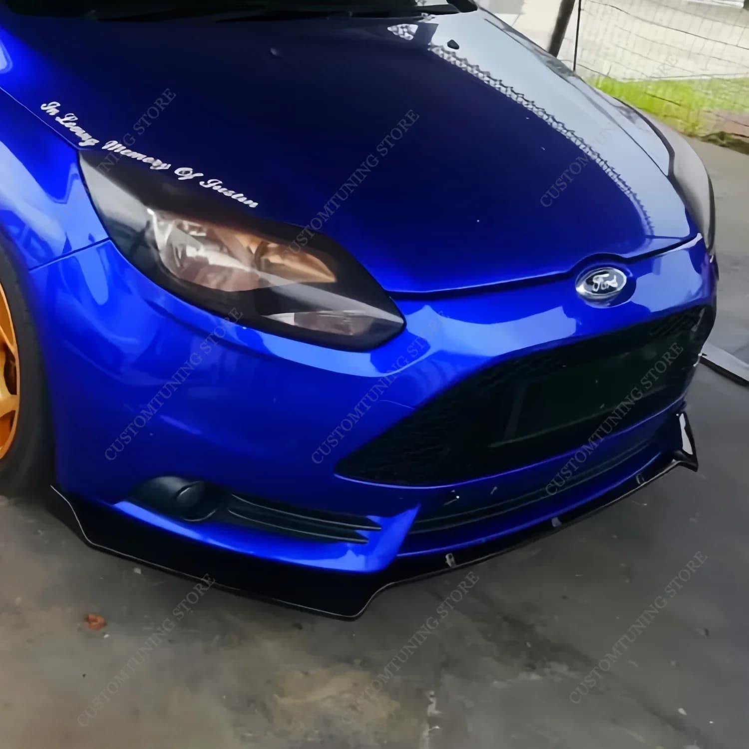 Per Ford Focus MK3 ST 2012-2014 Pre-Facelift nero lucido paraurti anteriore Spoiler Splitter diffusore Retrofit bodykit Tuning