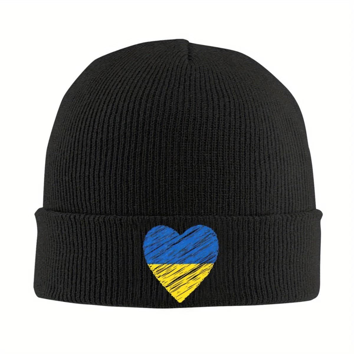 Amo l'Ucraina, Cappello Invernale, Berretto alla Moda, Gorras Ucraninas, Cappello Lavorato a Maglia Unisex