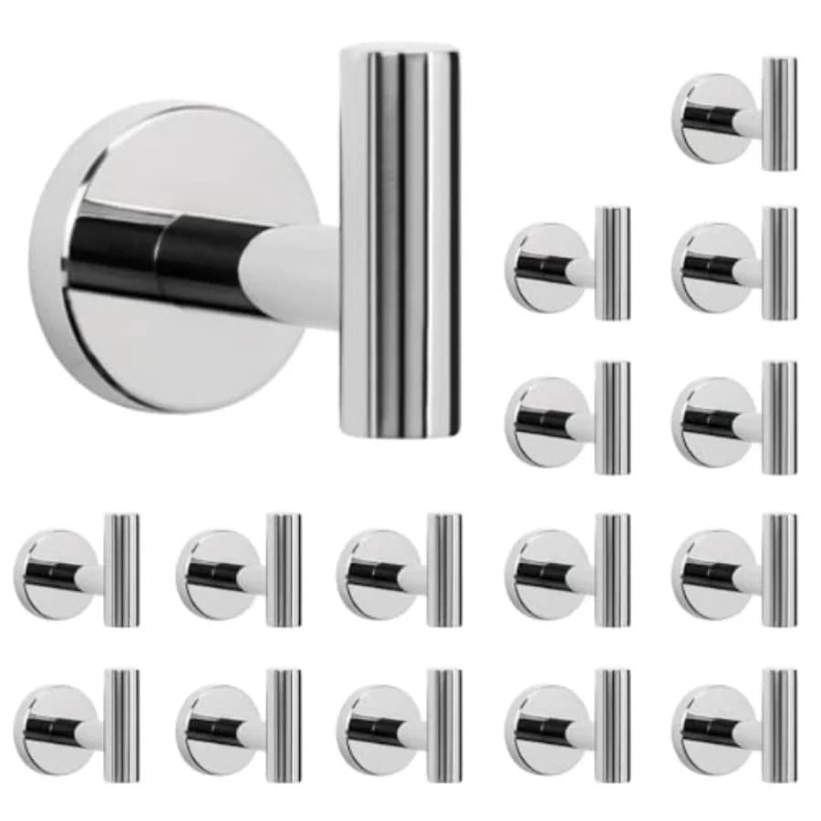 Ganci per Asciugamani da Bagno in Acciaio Inox SUS 304, Gancio Porta Accappatoio Resistente, Gancio Appendiabiti per Bagno, Soggiorno, Hotel, Cucina, Garage