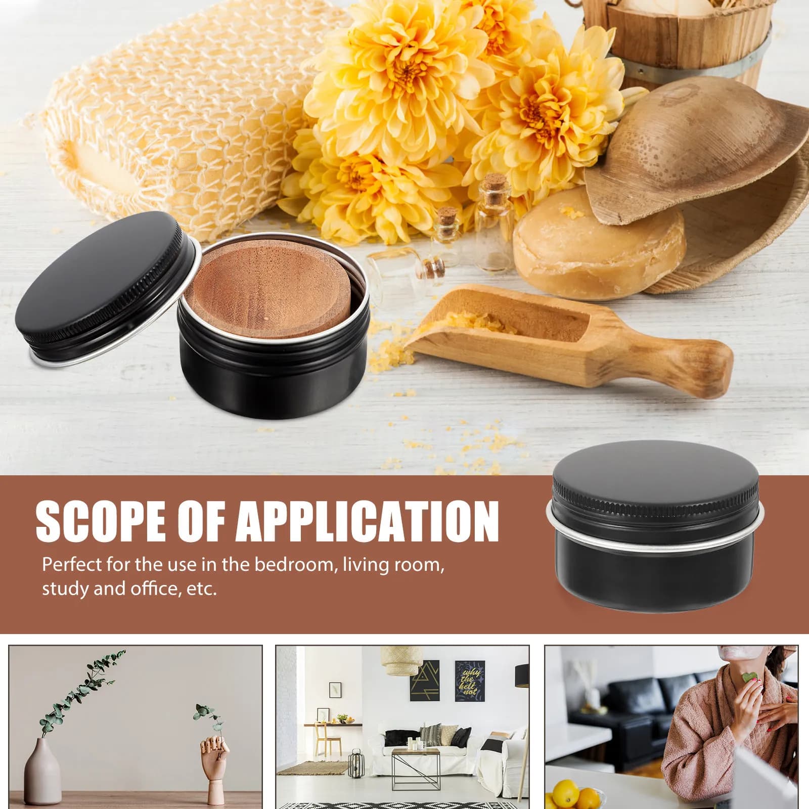 Diffusore di Oli Essenziali in Legno Premium, Aromaterapia Naturale, Decorazione per Casa e Ufficio, Deodorante per Auto, Diffusore di Fragranze in Legno