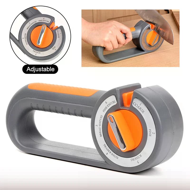 Kitchen sharpeners 6 in 1, stadium pocket knifes 6 in 1, manual sharpeners with ceramic rings