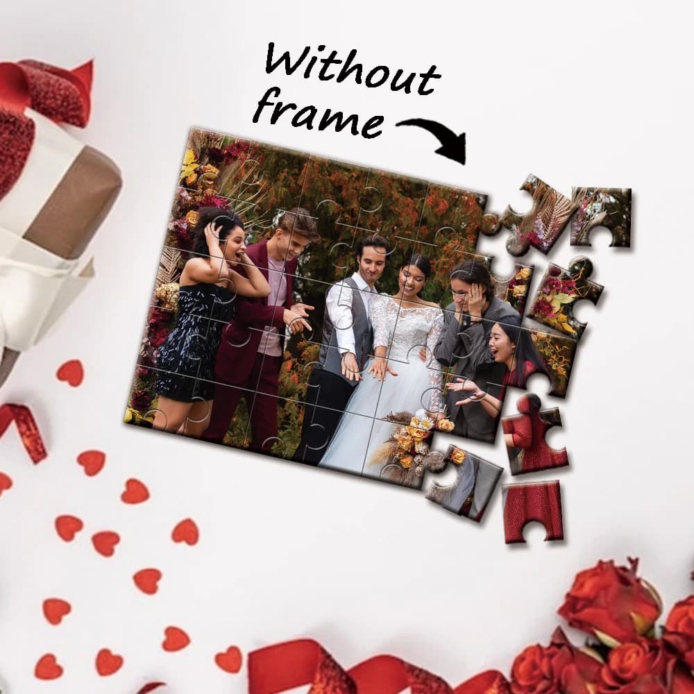 Personalized Wooden puzzle pieces that can upload photos on their own Couples, family creative gifts, souvenir puzzles