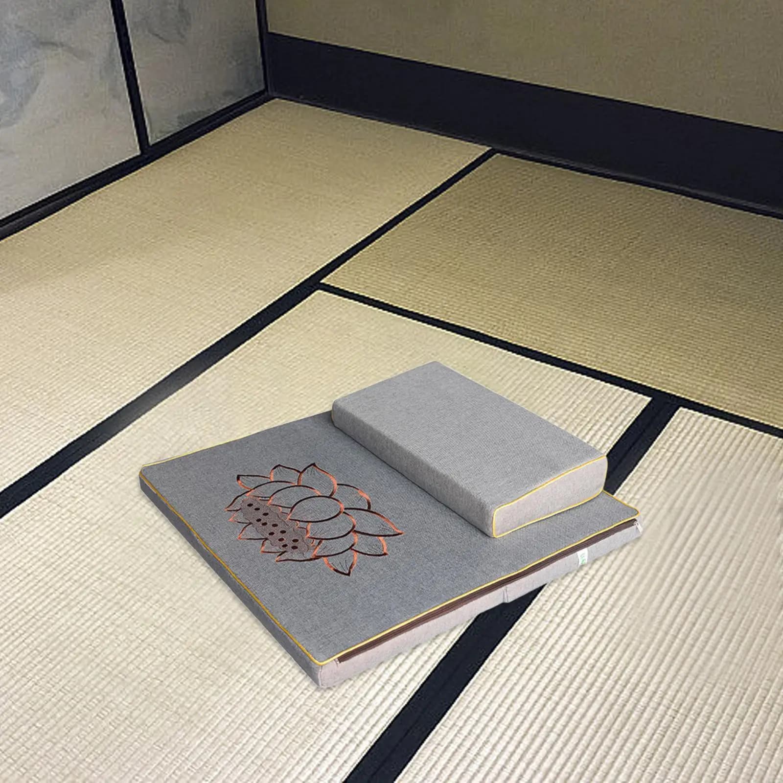 Meditation Floor Pillow Square Seat Cushion Decoration Zen Pad Decorative Zipper