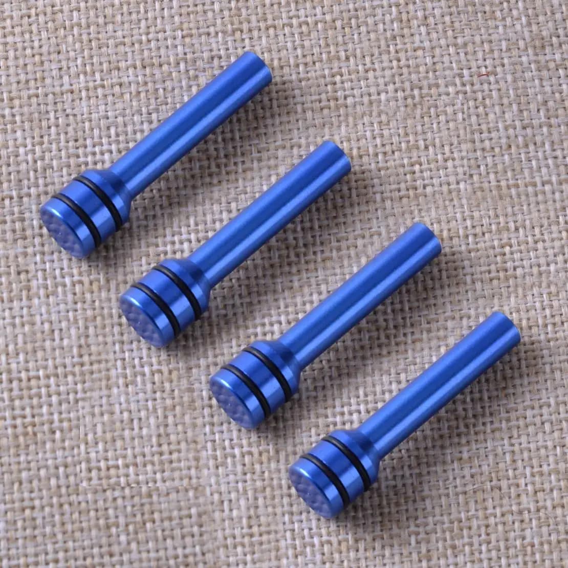 Set di 4 Copri Perni per Maniglie Interne Auto in Lega di Alluminio Blu Universali