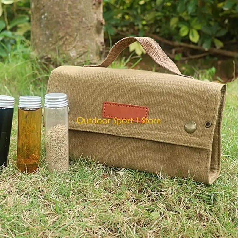 A0KA travel spices Organizers camping dressings with bag to store 10 spice bottles