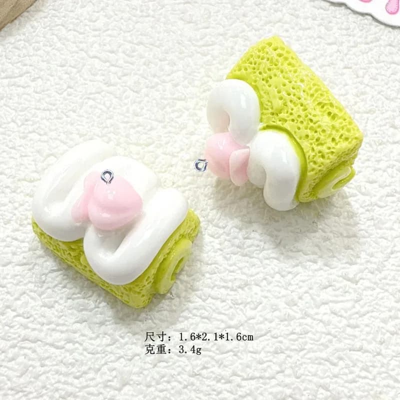 10Pcs Mini Simulated Cute Cake Resin Pendants Kawaii Dessert Charms DIY Craft Supplies for Earrings Necklaces Keychains Jewelry