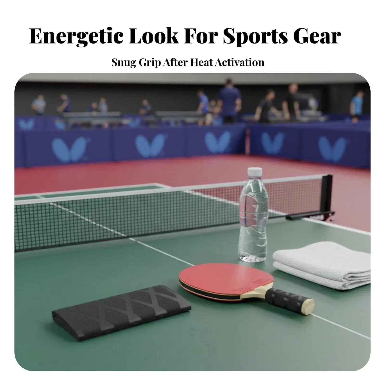 Table Tennis Racket Grip Tape Sweat-Absorbent Racket Sport Pong Racket Paddle Sleeve Soft Non-Slip Paddle Handle Wrap for