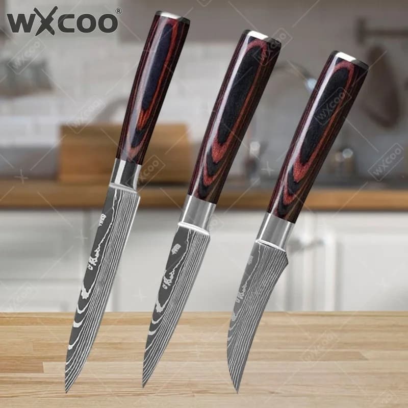 WXCOO Professional Kitchen Knives Stainless Steel Boning Knife Cooking Tool Paring Fruit Peeling Meat Cleaver