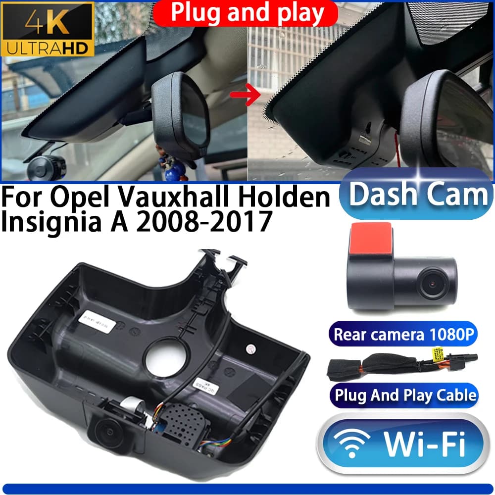 HighCity per Opel Vauxhall Holden Insignia A 2008-2017 Dash Cam Telecamera DVR 4K UHD Visione Notturna Wifi Plug and Play Registratore Video