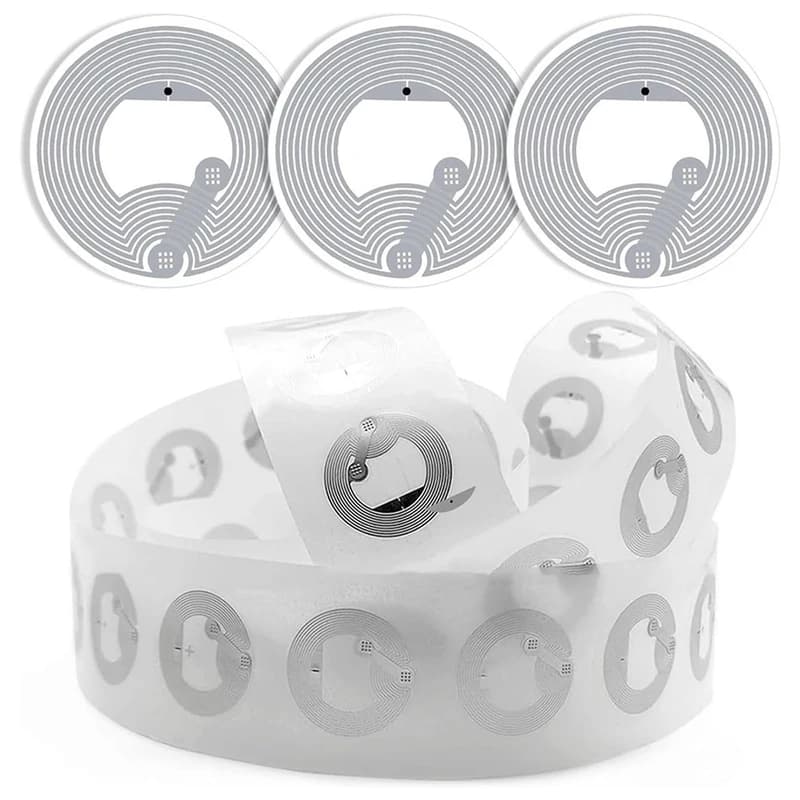 50PCS NTAG213 NFC Sticker Tags 144 Byte Rewritable Blank Adhesive Labels Compatible with All NFC Enabled Smartphones