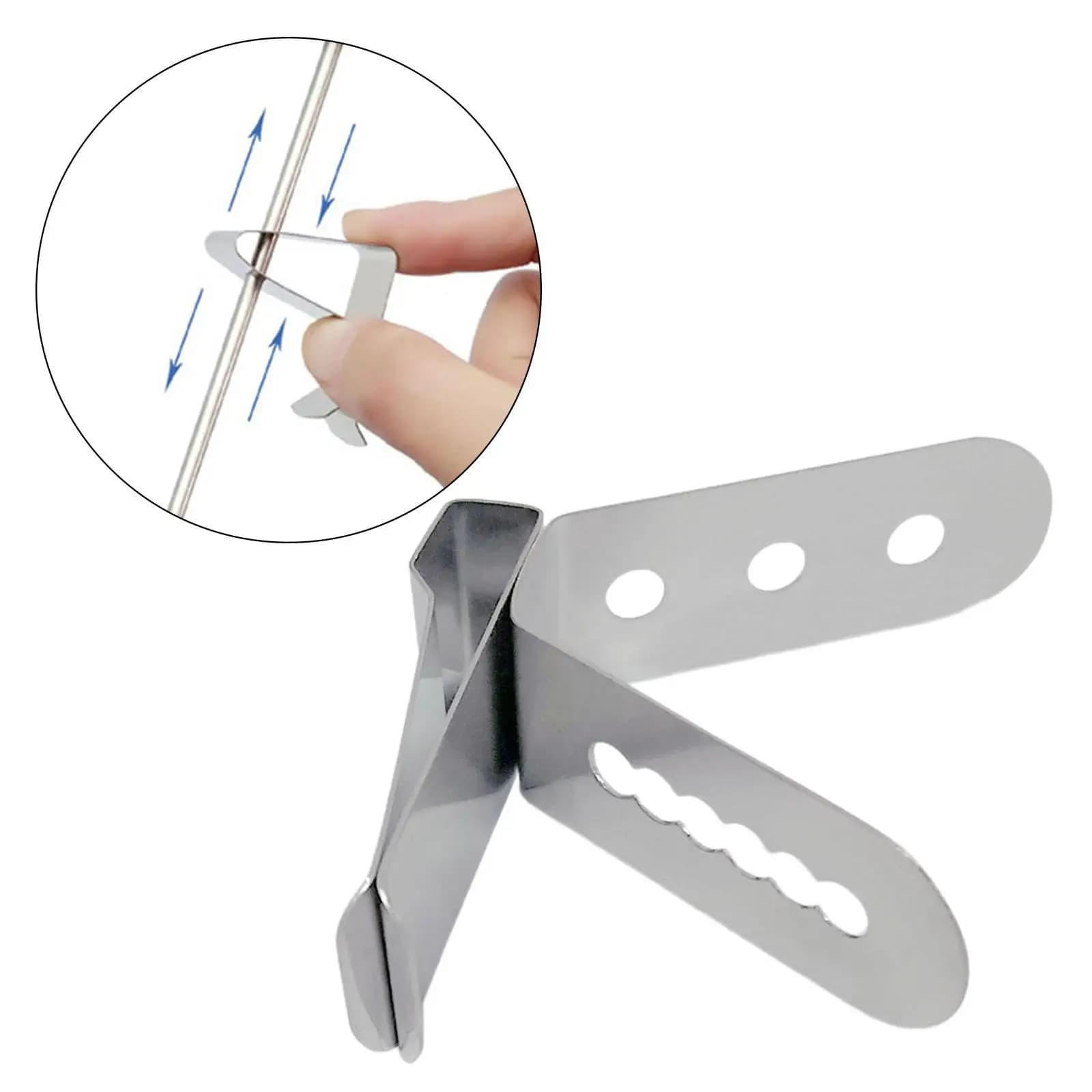 Universal Support for Round Stainless Steel Thermometer with Adjustable clamp for Barbecue, Grill and Kitchen