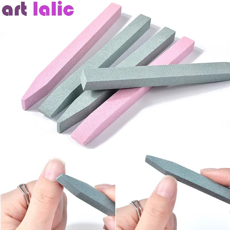 Set professionale per spingipelle per nail art, scrub al quarzo, penna e cucchiaio per cuticole in pietra, kit per la cura del manicure, strumenti per lucidare le unghie