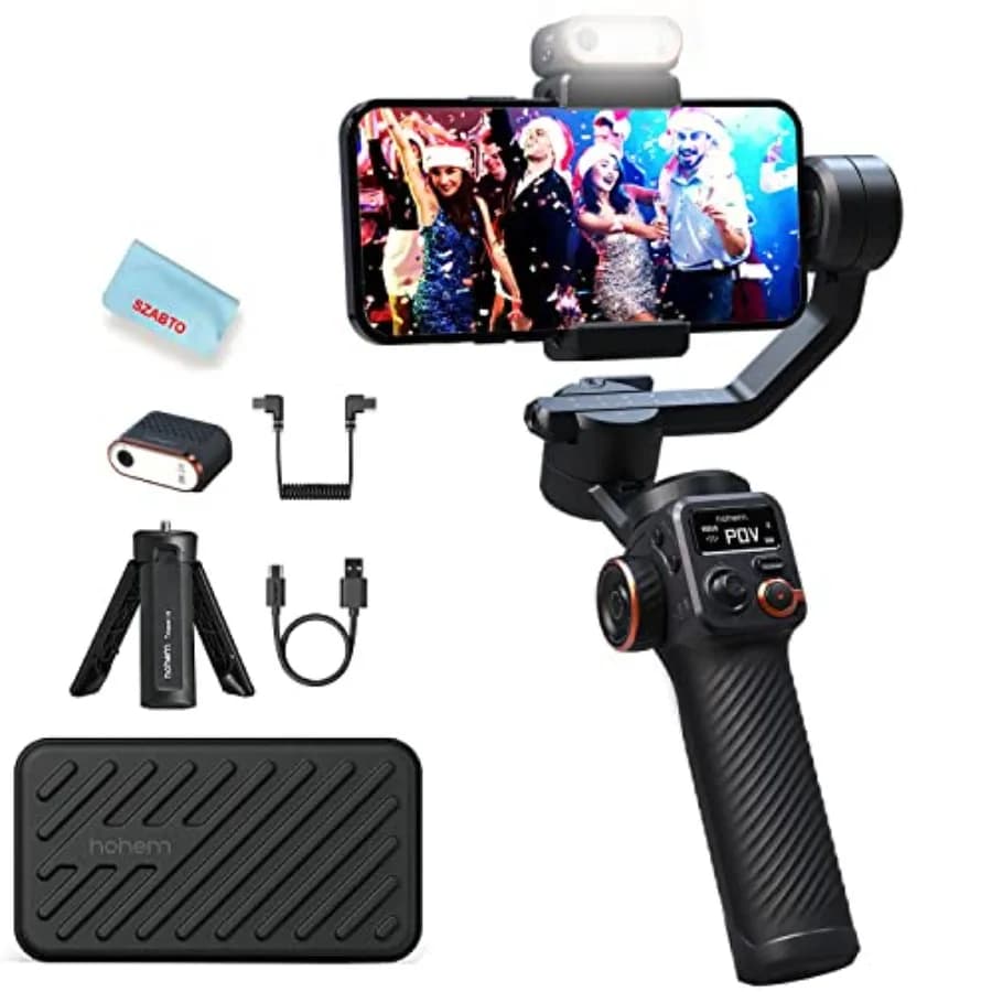 iSteady M6 Kit Stabilizzatore Gimbal per Smartphone a 3 Assi con Luce di Riempimento Magnetica e Sensore di Tracciamento AI per iPhone e Dispositivi Android