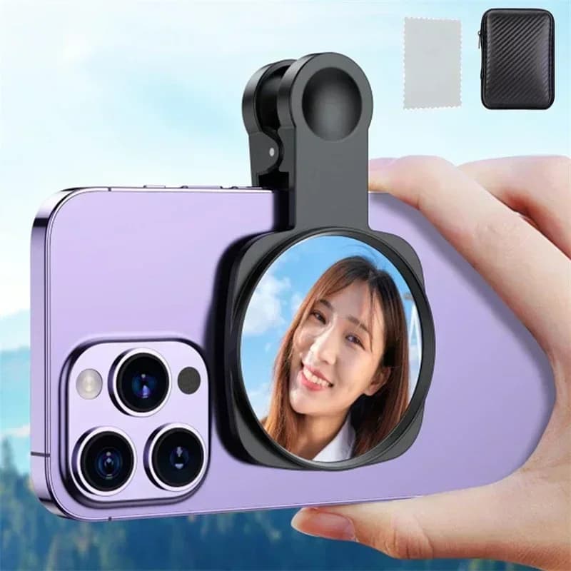 Selfie mirror clip kit for camera lens for iPhone Samsung Smartphone Streaming live Video Selfie Vlog Accessories