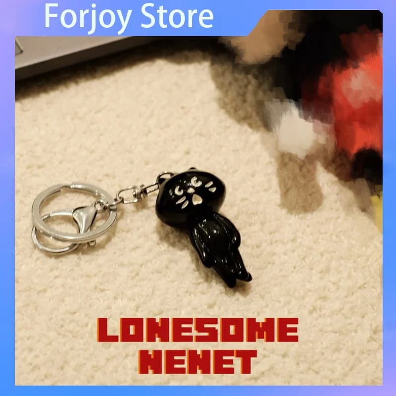 Giapponese carino e sorprendente gatto nero portachiavi figurine ciondolo borsa accessorio portachiavi anello cassa del telefono ciondolo regalo per adulti per bambini
