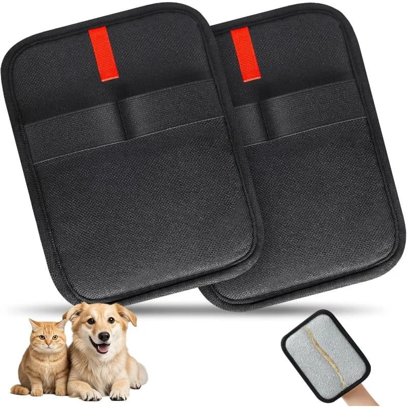 Per divano, moquette, seggiolino auto, guanti statici per la depilazione degli animali domestici, riutilizzabili, elettrostatici, per cani, gatti, rimozione dei peli, guanti per toelettatura, spazzola
