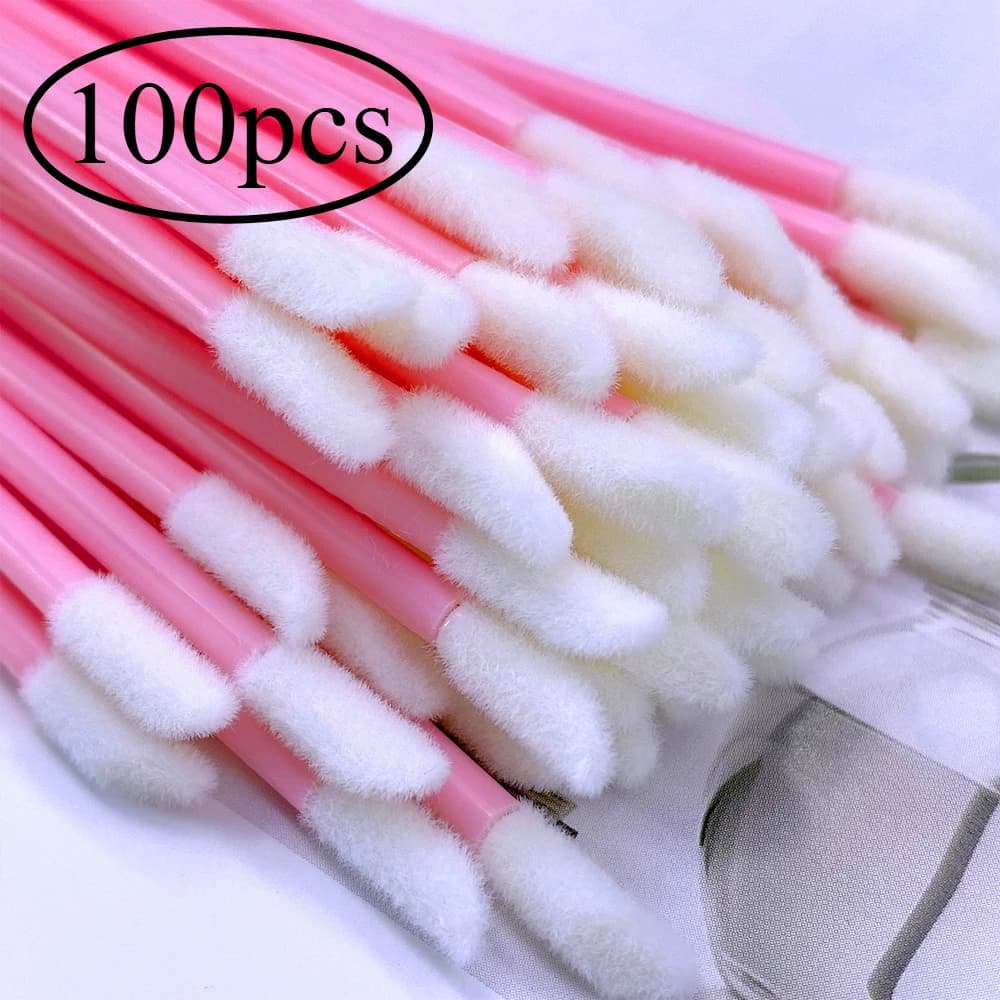 100 pcs disposable lip brush extension eyelashes makeup brushes extension eyelashes mascara applicator lipstick cosmetic tools