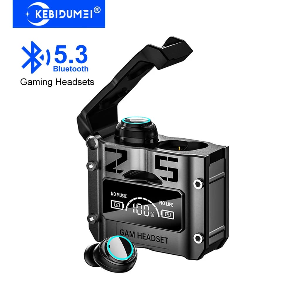 KEBIDUMEI Bluetooth 5.3 Gaming Wireless Headphones Stereo HiFi Headphones with Reduction of Audible Noise with Touch Control