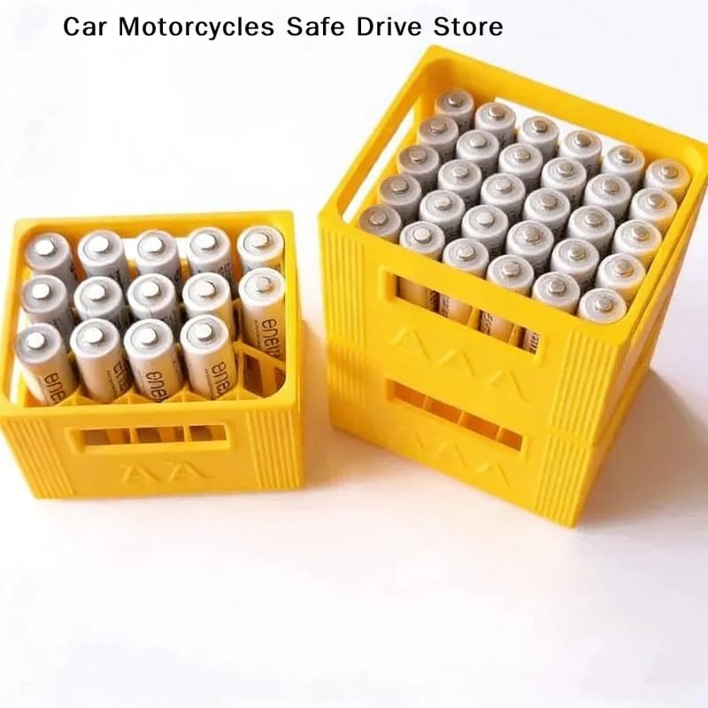 【CM】1Pcs 30/20 Compartments Large Capacity Durable Plastic Organizer 3D Printed Battery Storage Box for AAA/AA Batteries