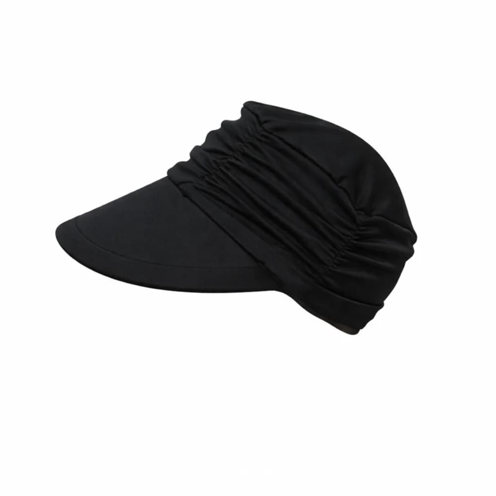 Cappello da Sole Donna a Tesa Larga con Protezione UV, Visiera Rinfrescante Elastica, Design Pieghettato Traspirante, Cappellino Estivo da Baseball per Nuoto