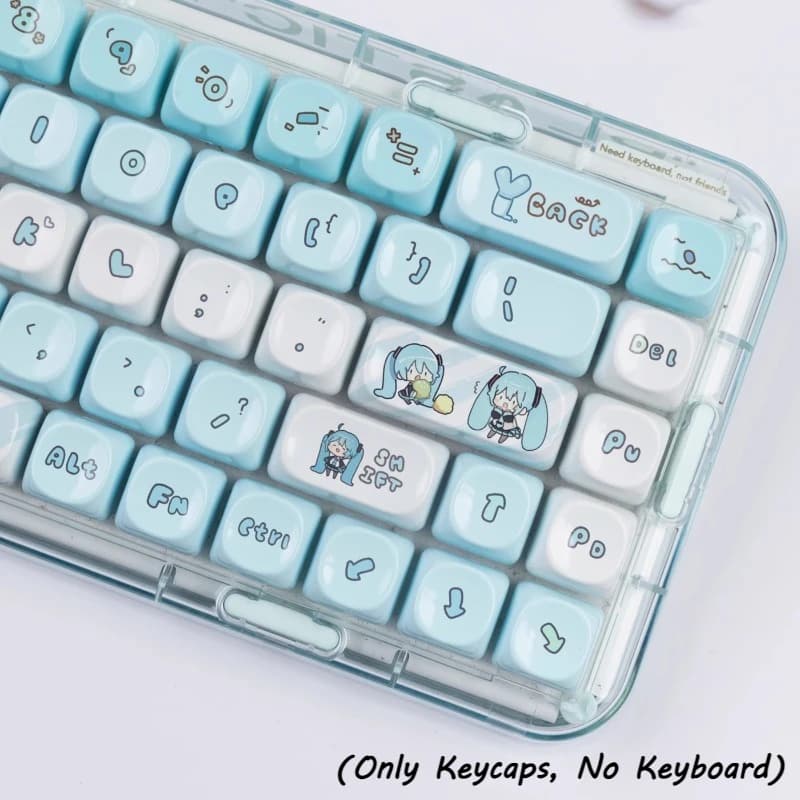 Copritasti a tema Miku Cartoon a prezzi accessibili Anime Ceramic Feel Materiale PBT Altezza MOA Copritasto per tastiere meccaniche