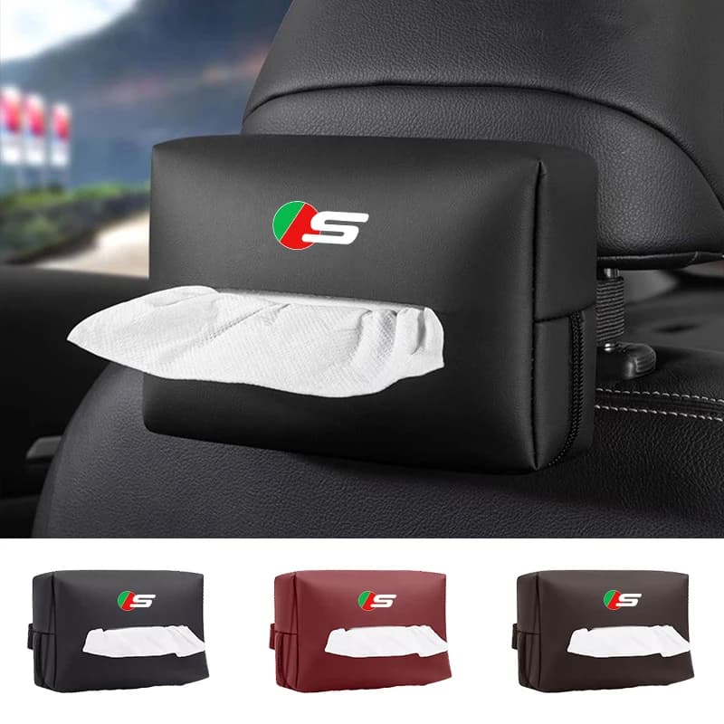 Sedile per auto Scatola per fazzoletti Console Tovaglioli Organizer Custodia Accessori per Jaguar XF XJ XFR XKR S-Type F-Type X-Type F-Pace I-Pace E-