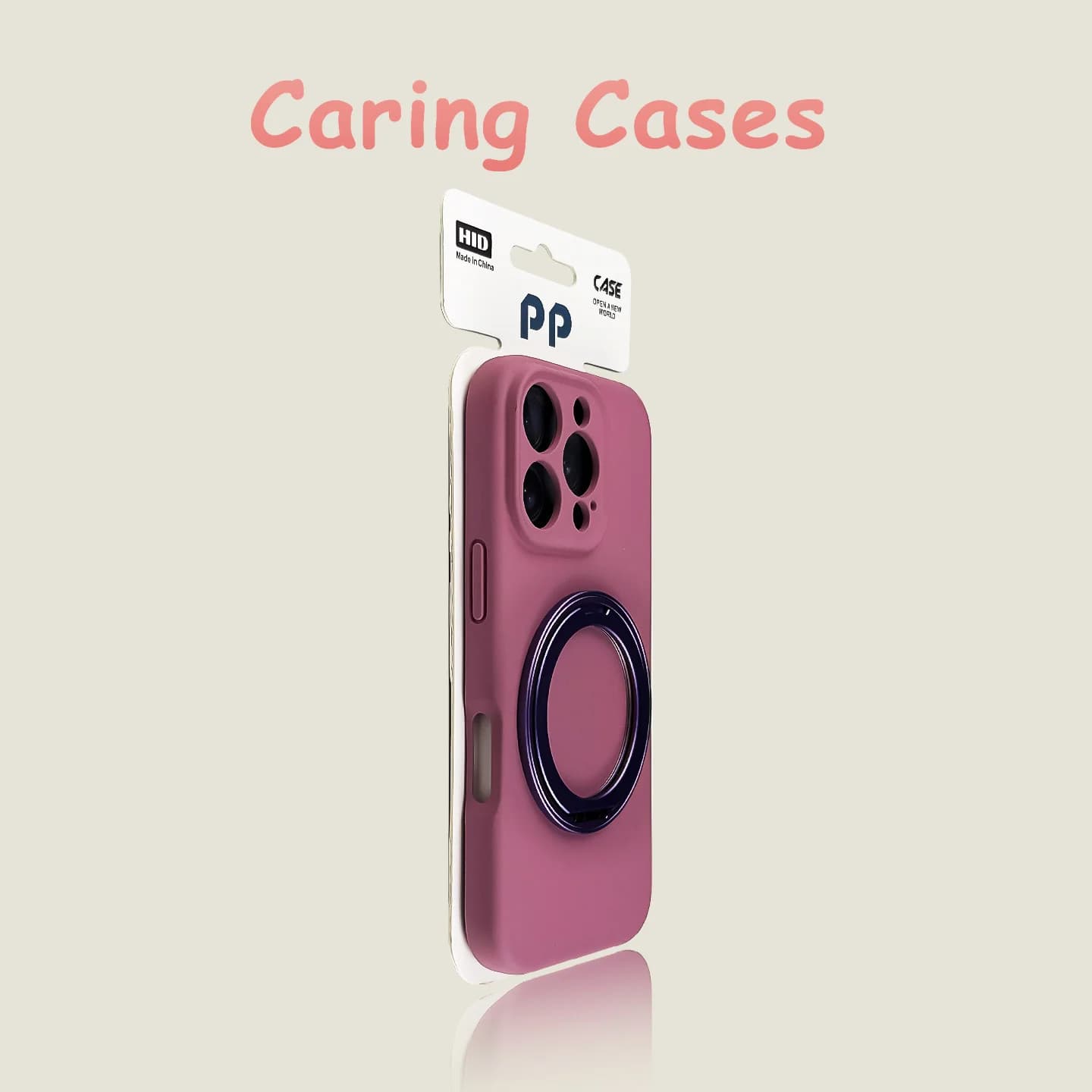 For iPhone 17 Pro Max Case Mauve Magnetic Ring Stand Silicone Luxury Compatible with iPhone 16 15 14 13 12 11