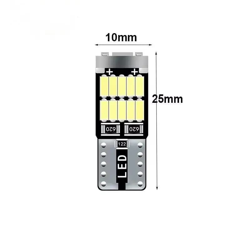 T10 LED Light Bulb W5W Canbus 12V Car Interior Dome Lamp White License Plate Auto No Error Enhanced Visibility 2PCS