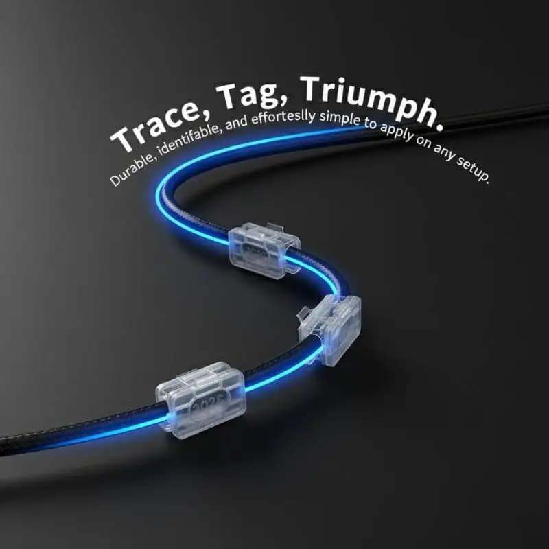 100pcs Cable Label Tag Box Transparent Plastic Cable Tie Marker Wire Sign Name Holder Display Identification Seal Case