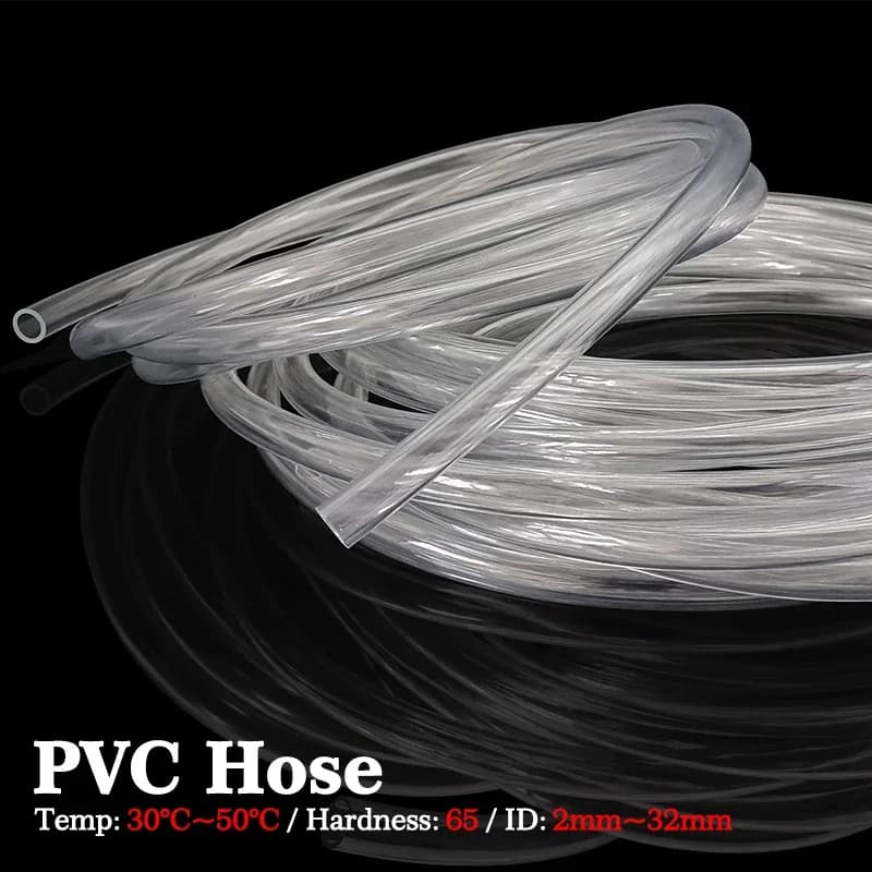 1-32mm Transparent PVC Pipe, Safe Tubing and Durable for Water, Ideal for Aquariums, Gardens, Fish and Water Pumps