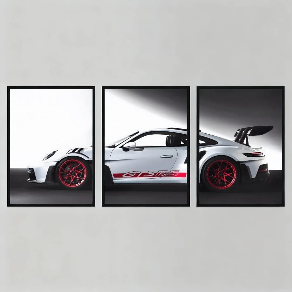 1pc frameless Classic Luxury Sports Car GT3-RS Painting Calligraphy Wall Art Canvas Oil Painting Poster Print Home Garage Decor