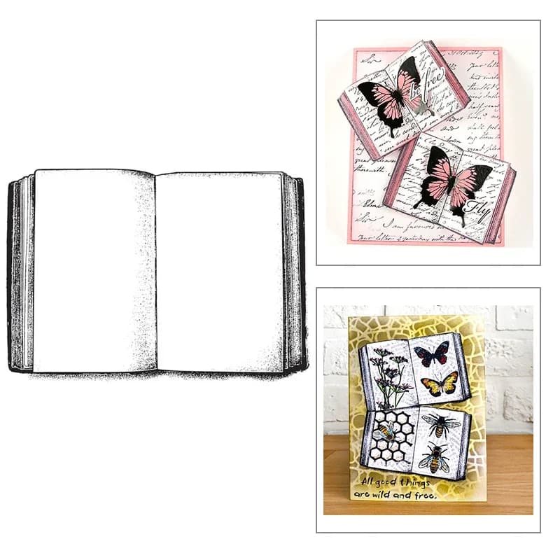 Nuovo modello di libro timbri trasparenti trasparenti per la creazione di etichette fai da te Album di biglietti di auguri Scrapbooking di carta senza fustelle in metallo
